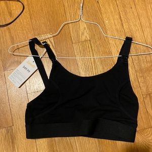 Lupantte Women’s Sports Bra (Black) (Small)